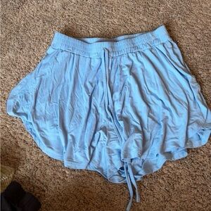 Light Blue Flowy Shorts